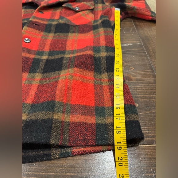 Vintage Red Plaid Canadian Camper Wool Coat by George Richards - Picture 6 of 6
